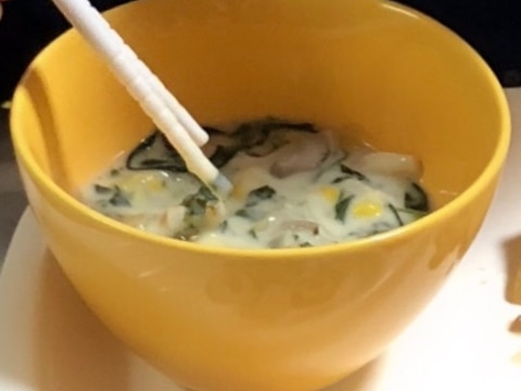 ほうれん草のクリーム煮